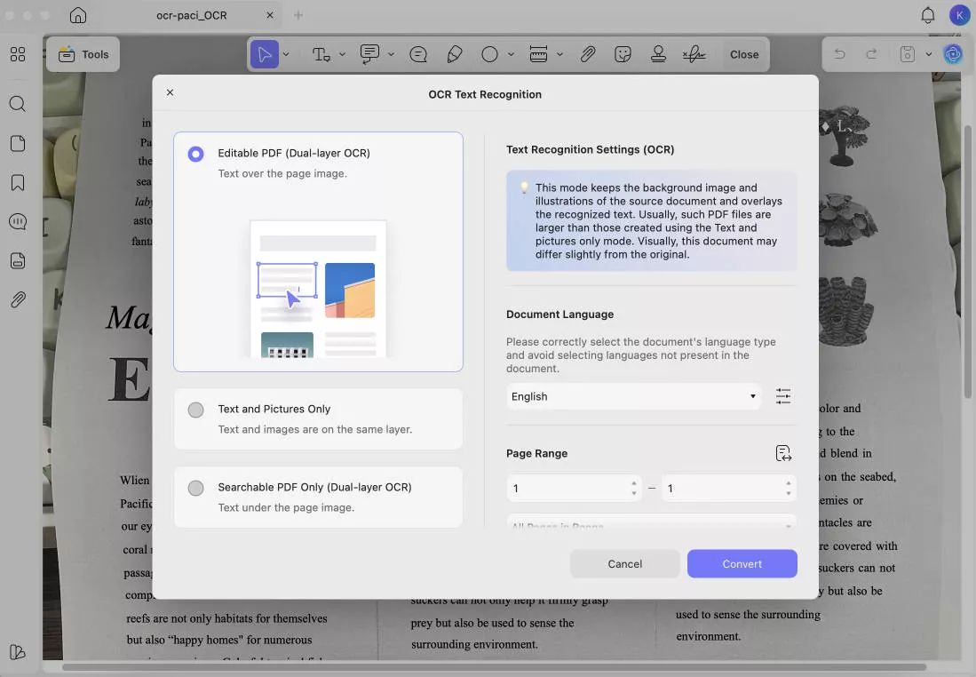 convert image to editable pdf with ocr