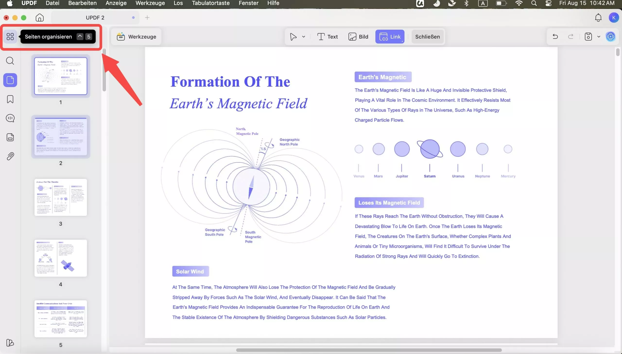 PDF Seite auf Mac bearbeiten mit UPDF
