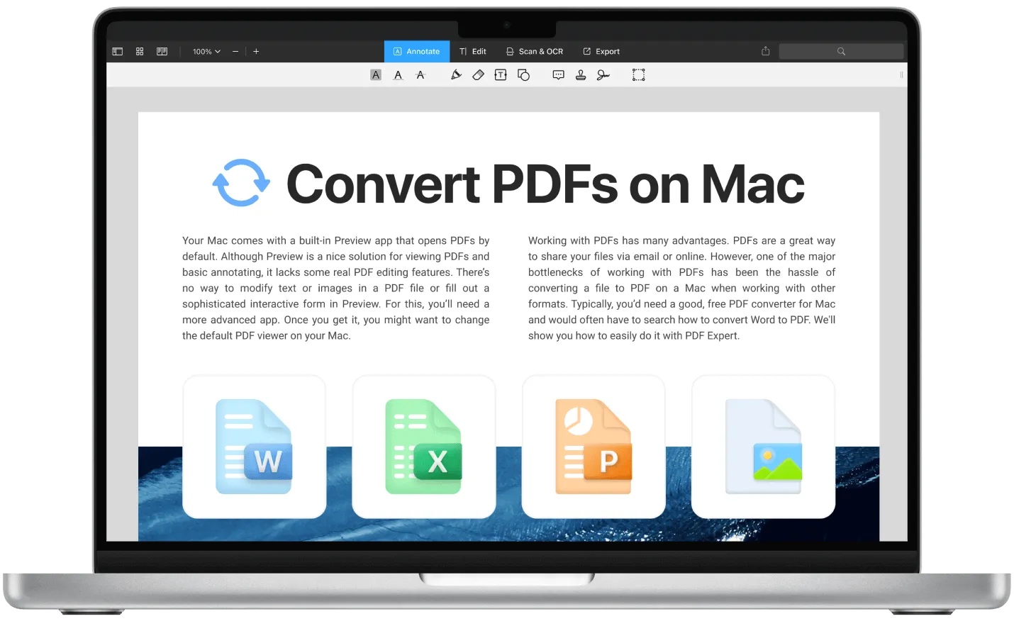 PDF Expert PDF-Konverter für Mac