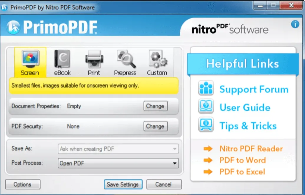 primopdf interface