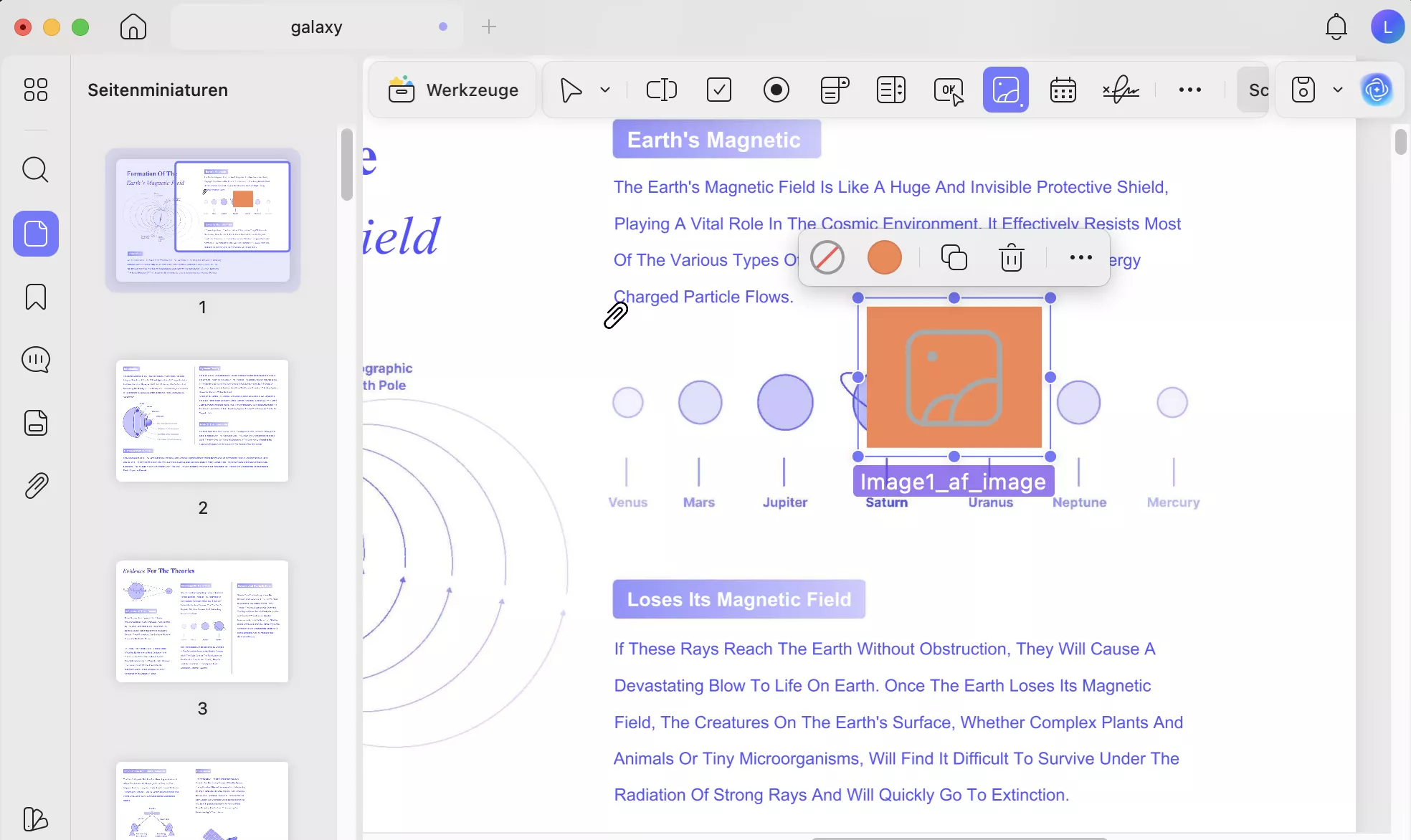 Bild zum Bildfeld in UPDF auf dem Mac hinzufügen