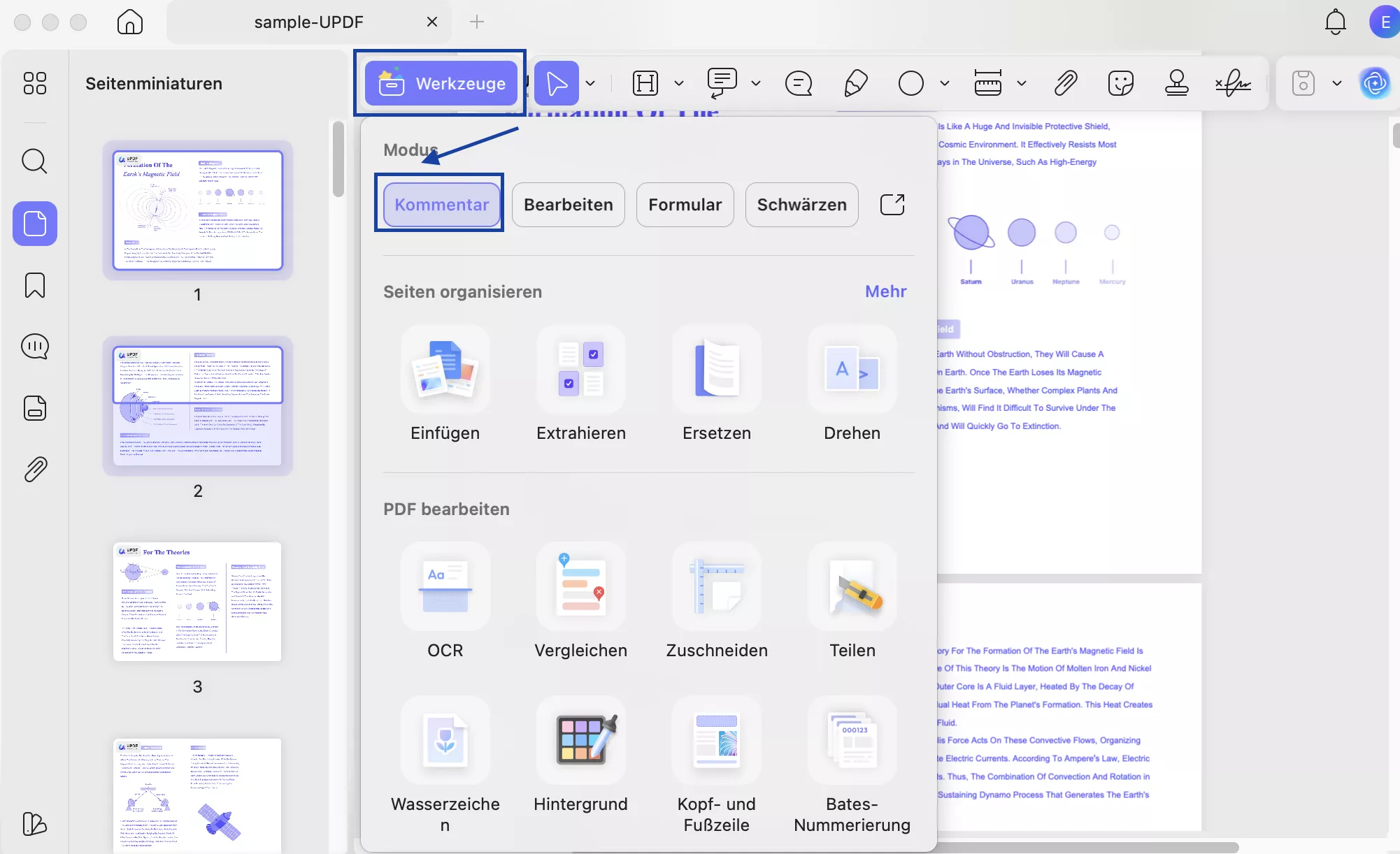 Datei an UPDF Mac anhängen