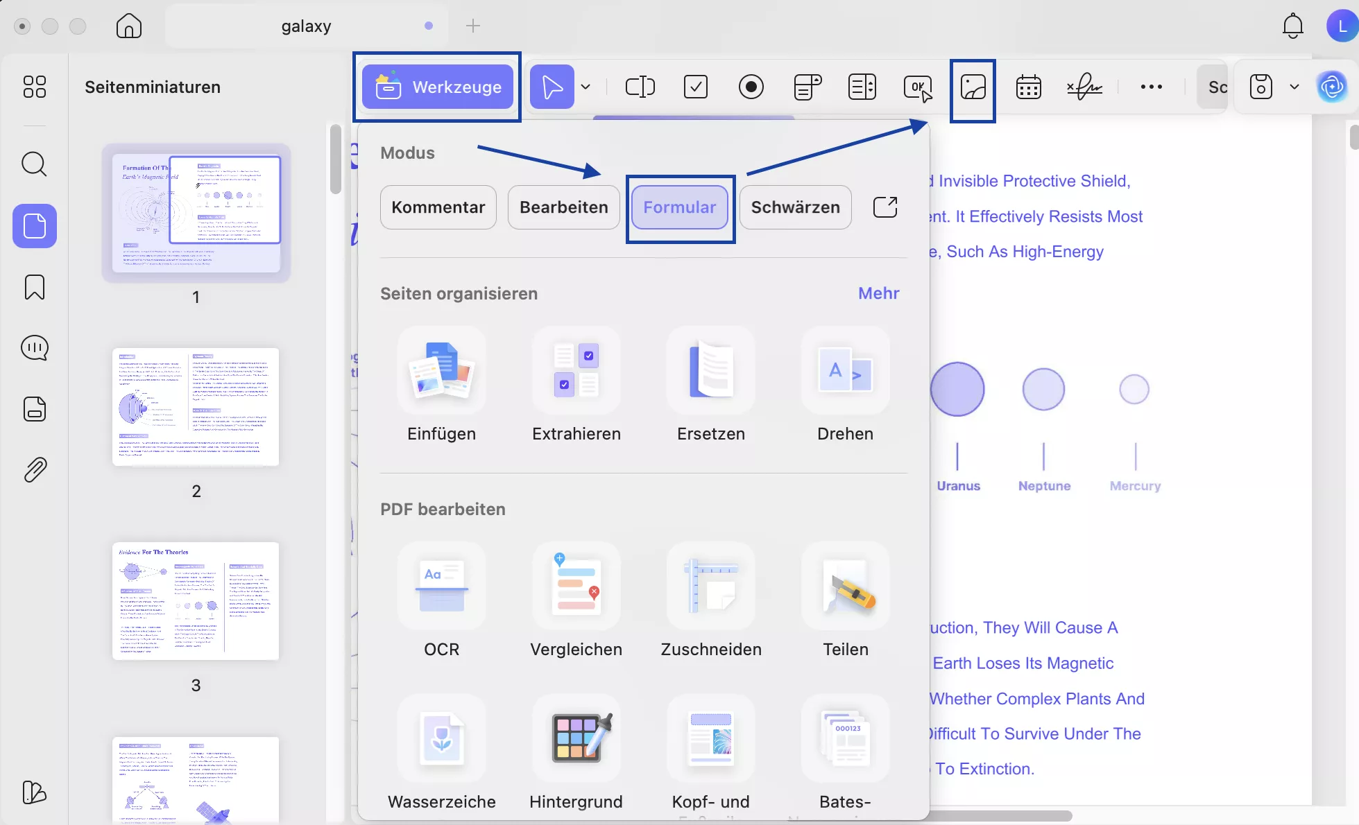 Bildfeld auf UPDF Mac