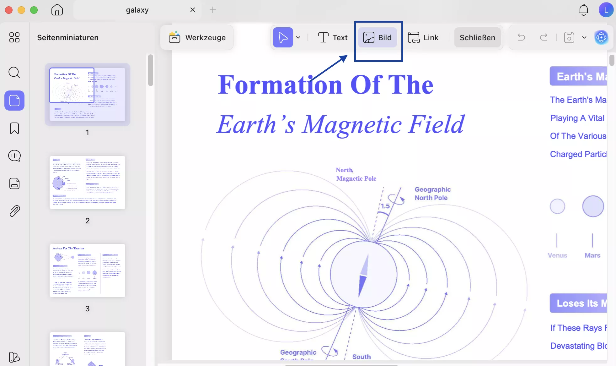 Klicken Sie auf die Registerkarte „Bild“