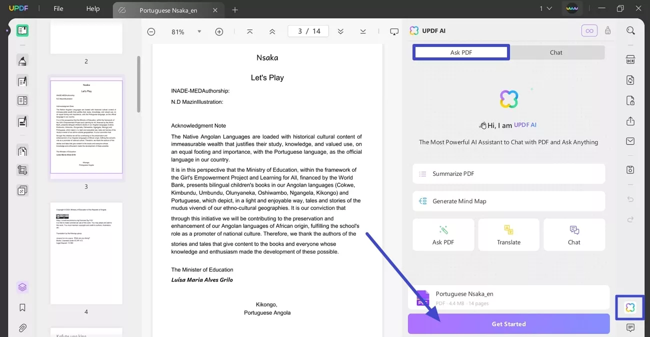 access ask pdf updf ai