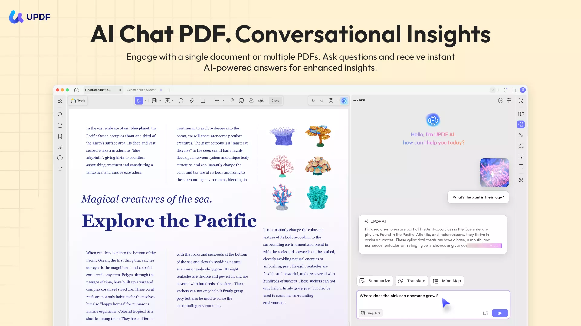 chat with pdf updf ai web