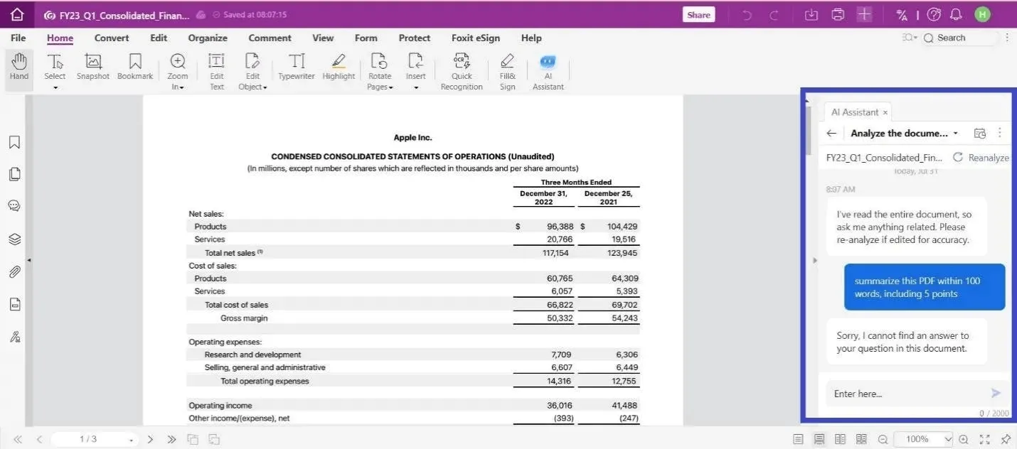 Foxit AI PDF Ersteller und Generator