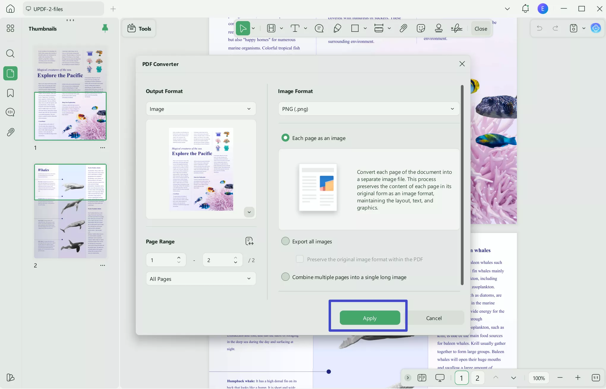 pdf to transparent png export