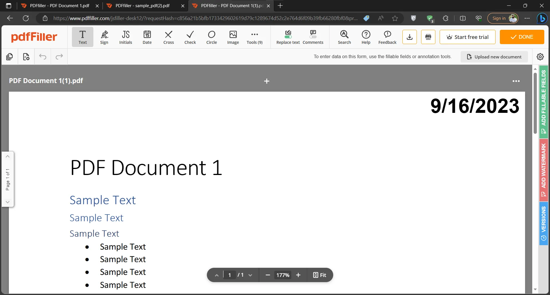 cambiar la fecha de creación del pdf mediante pie de página y encabezado pdffiller