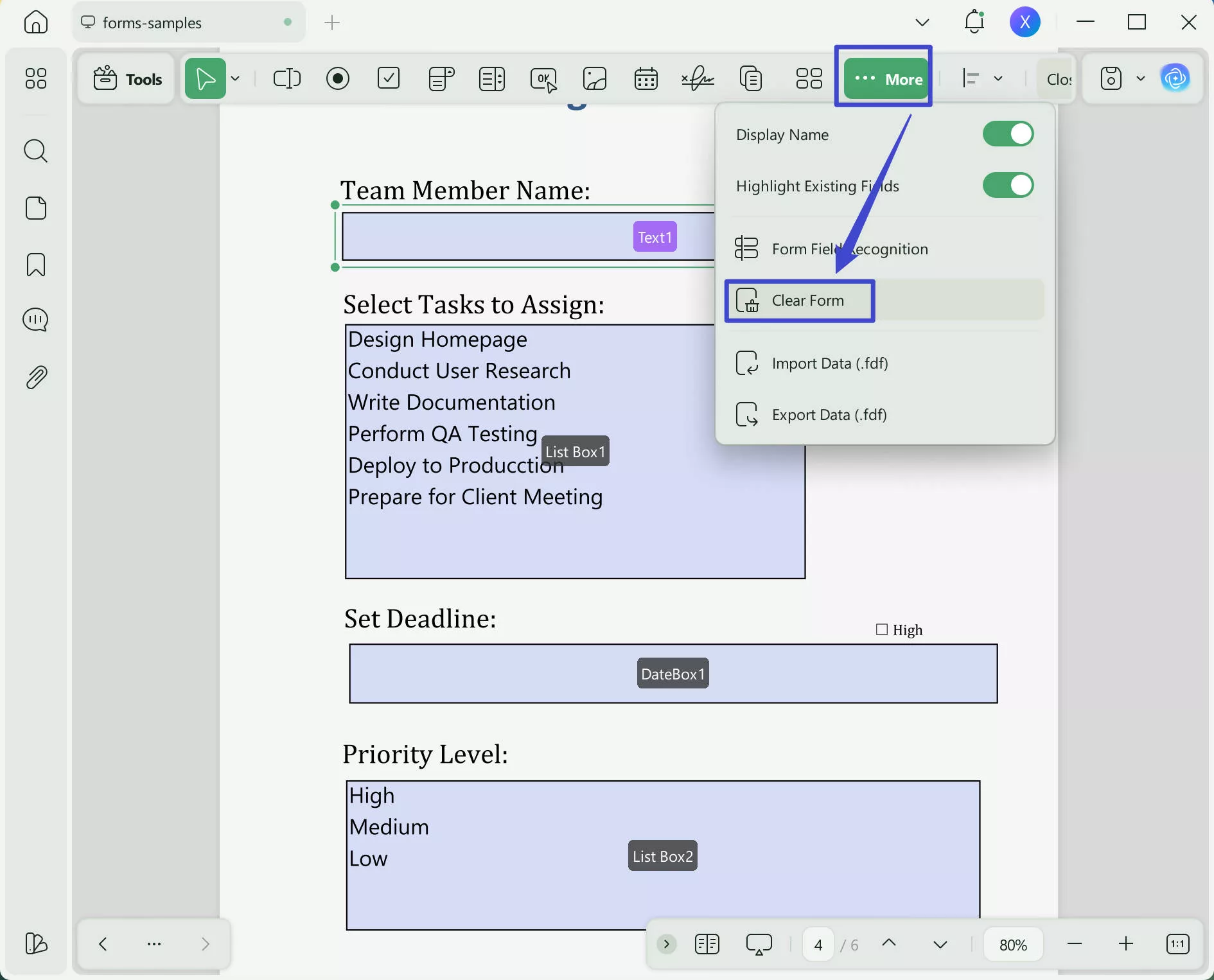fill pdf docfly clear form