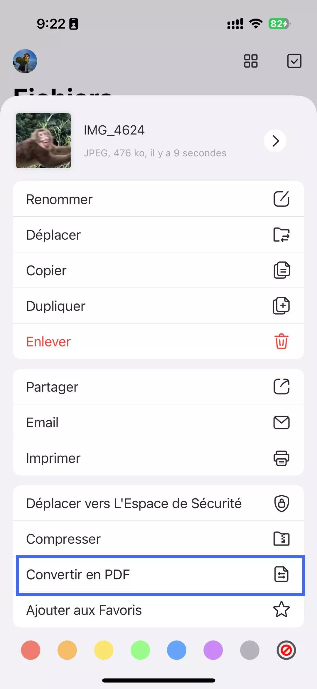 Comment transformer une photo en PDF sur iPhone