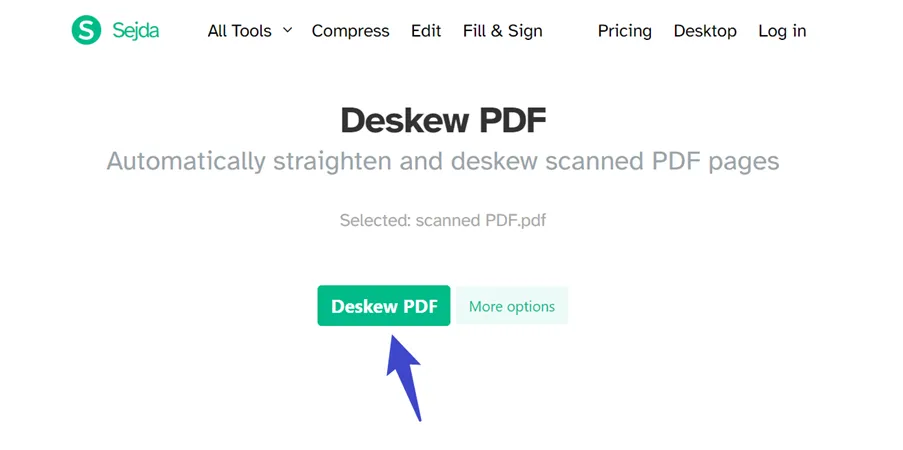straighten deskew pdf online