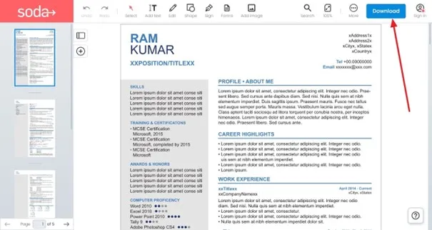 modifica curriculum pdf