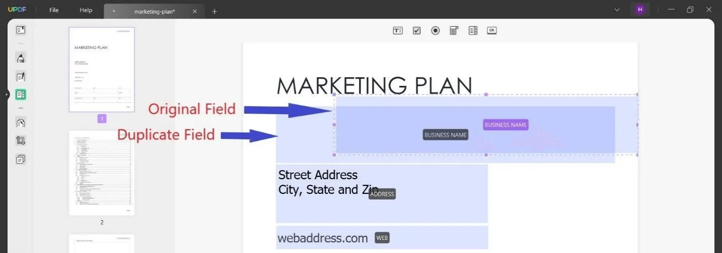 Fix field text duplicate issue with UPDF