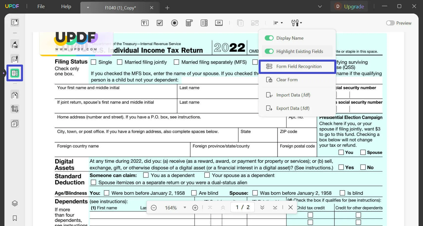 create fillable pdf from excel