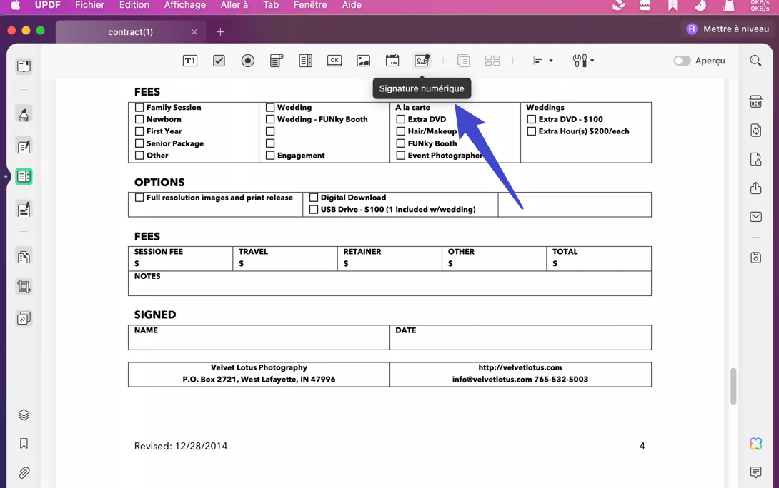 signature numérique mac