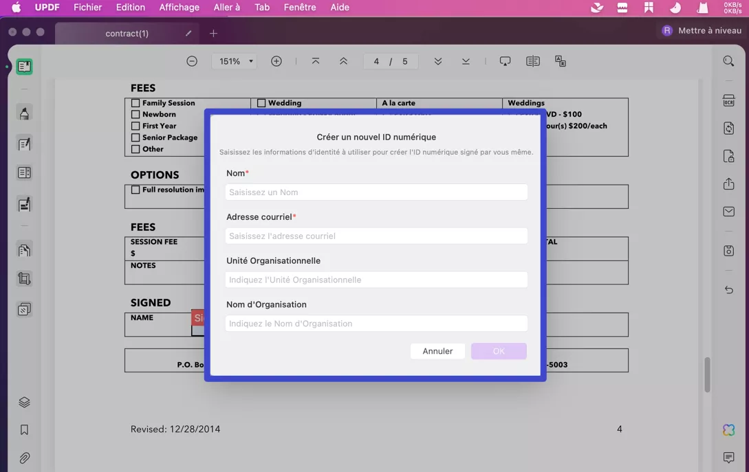 signature numerique pdf mac