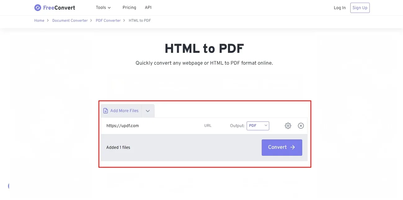 convert html to pdf freeconvert