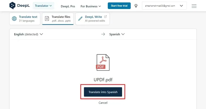 traducir pdf a español deepl traducir