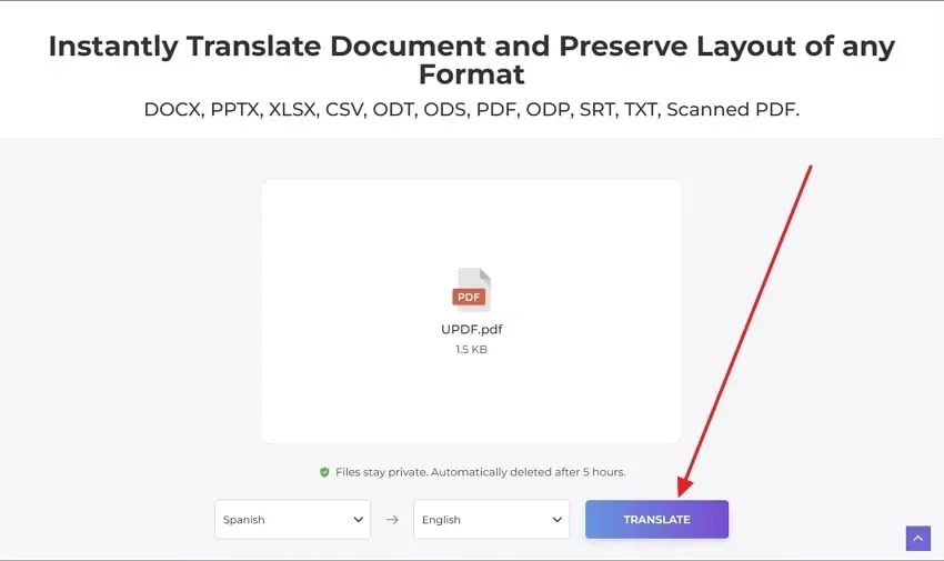 traducir pdf de español a inglés deftpdf paso 2