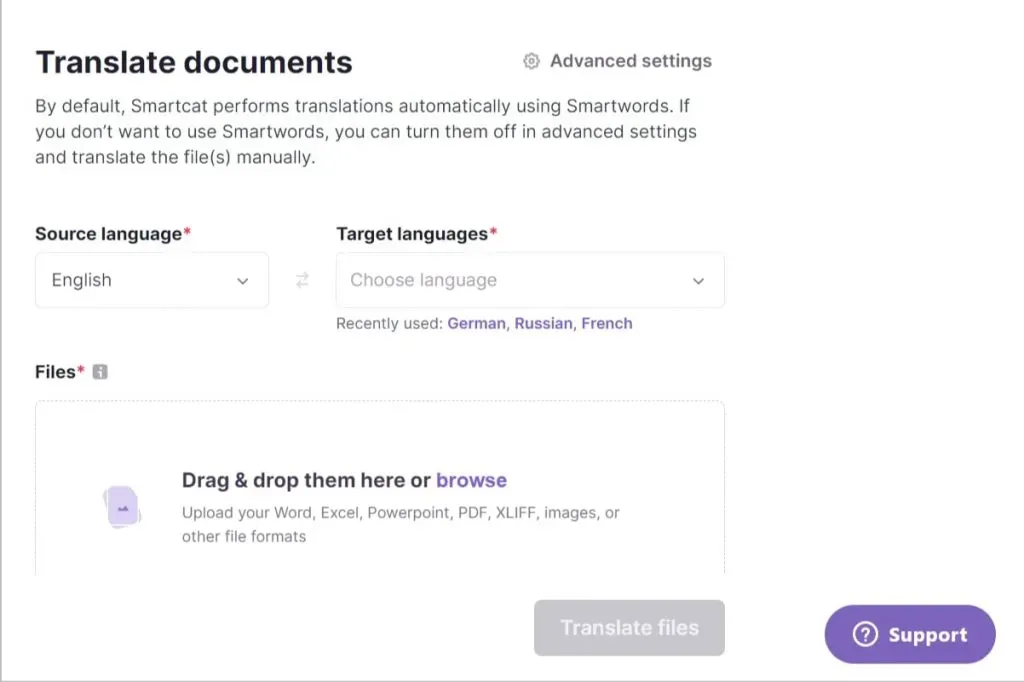 traducir pdf de español a inglés smartcat paso 2