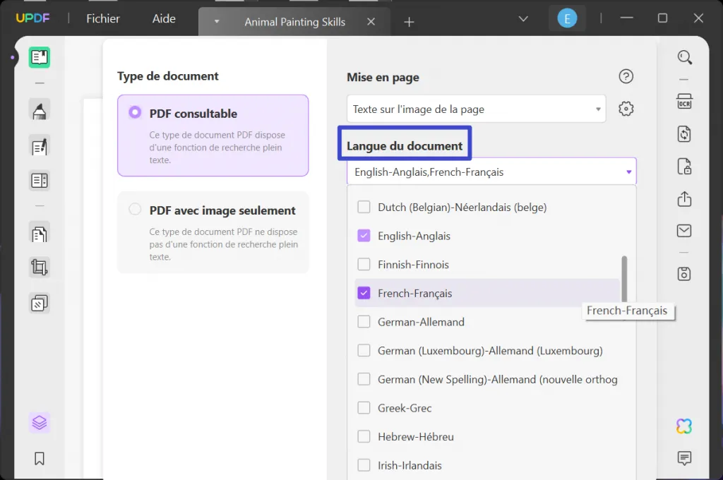 convertir pdf scanné en word modifiable