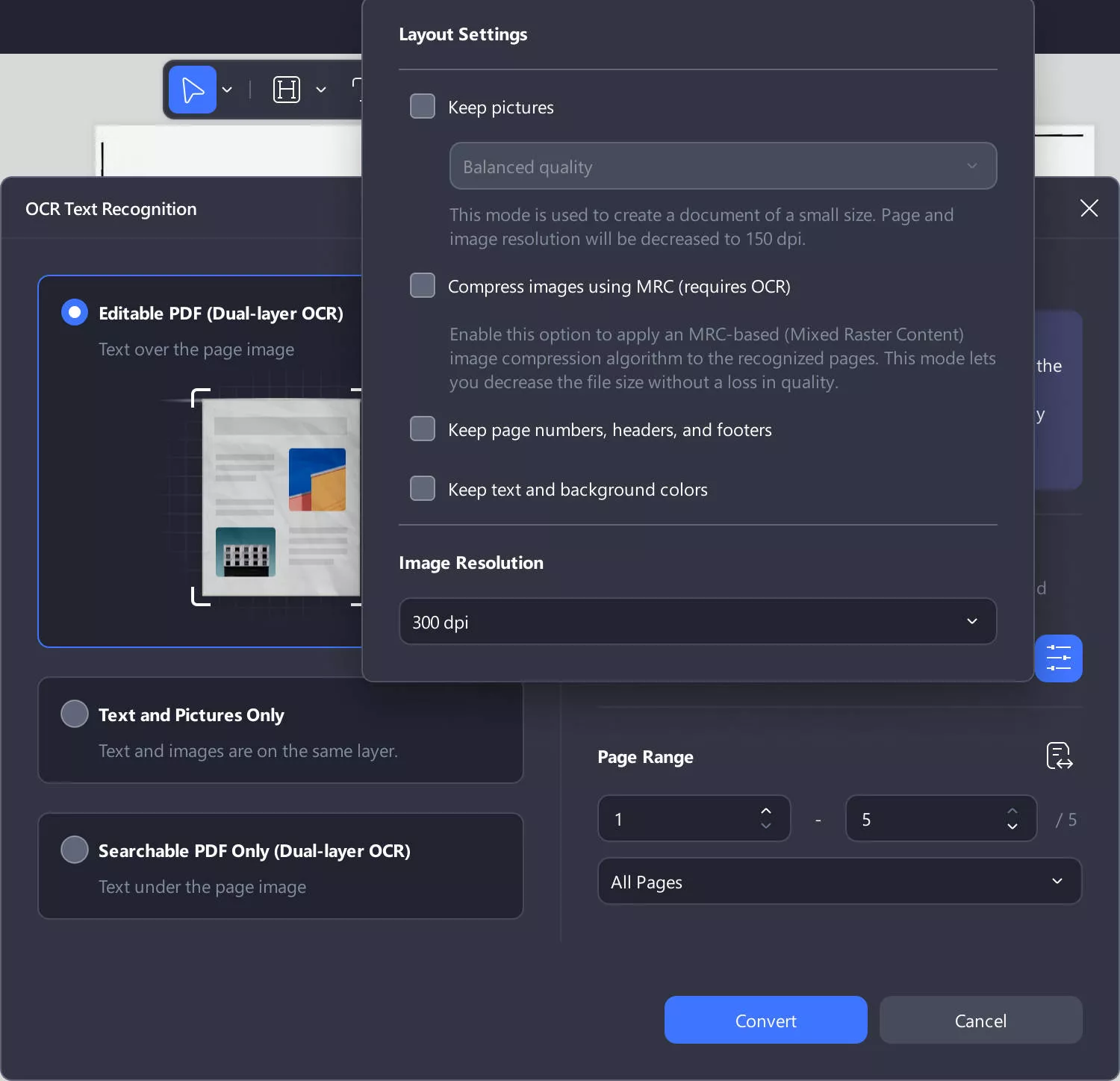 how to convert pdf to word without losing formatting layout settings