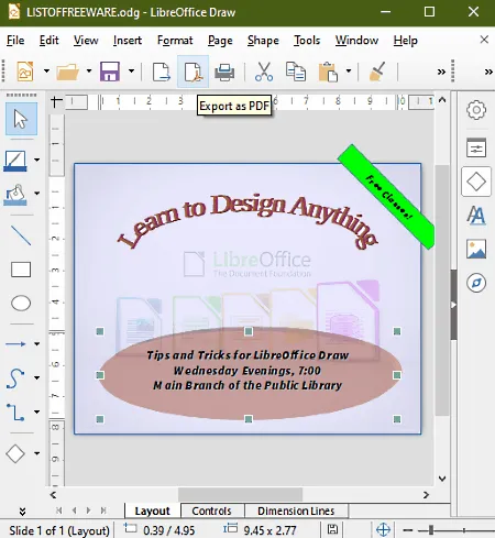 ODG in PDF libreoffice