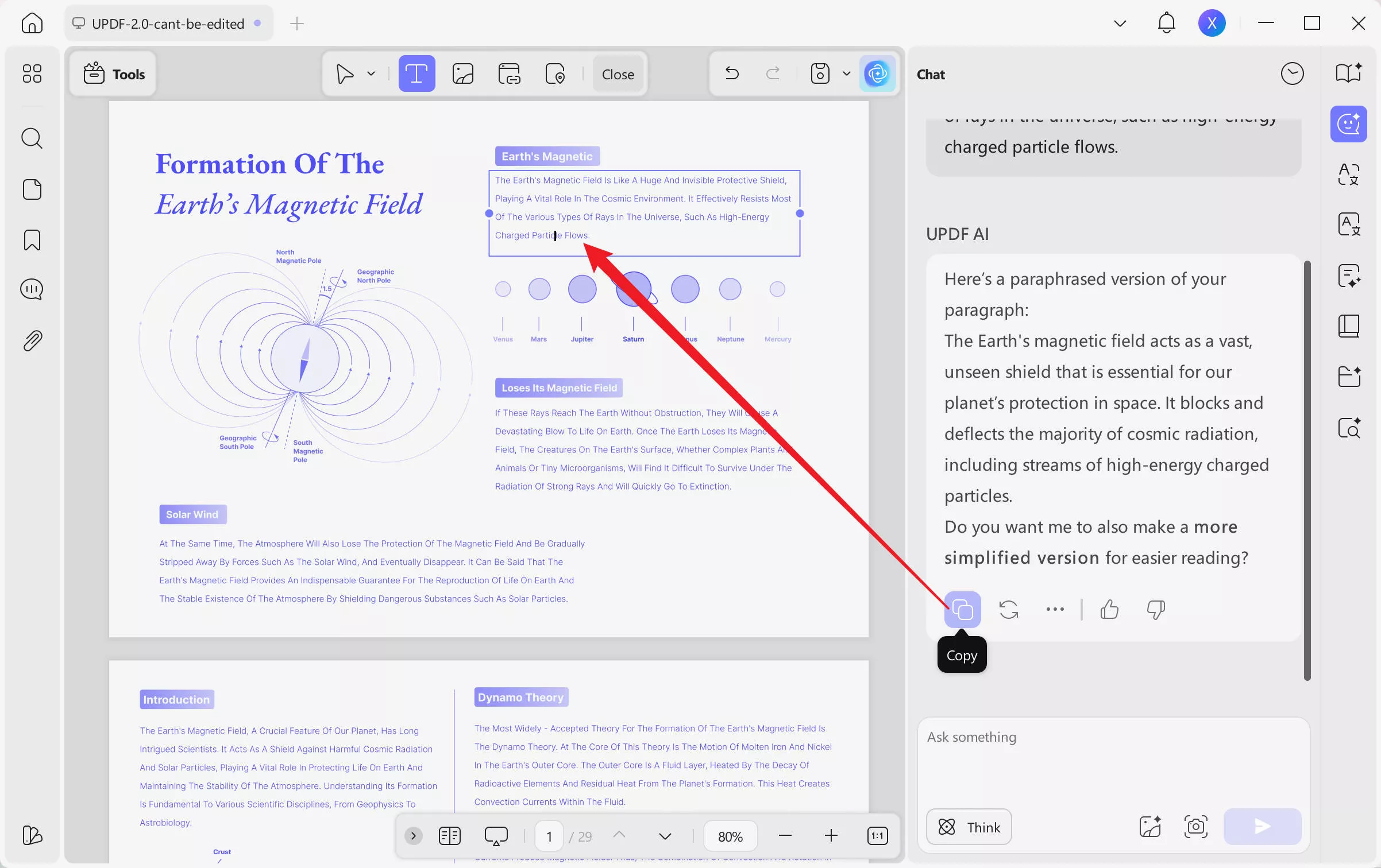 write text updf ai windows