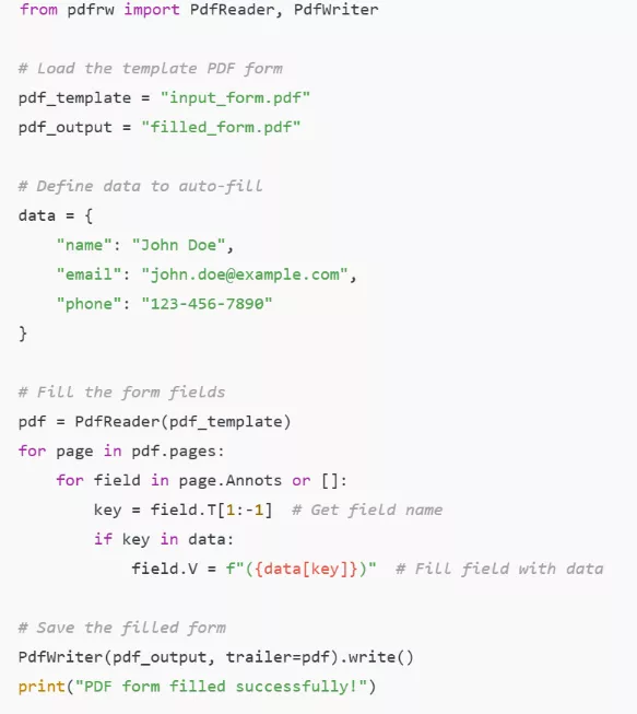 Using Python to Auto Populate Form Fields