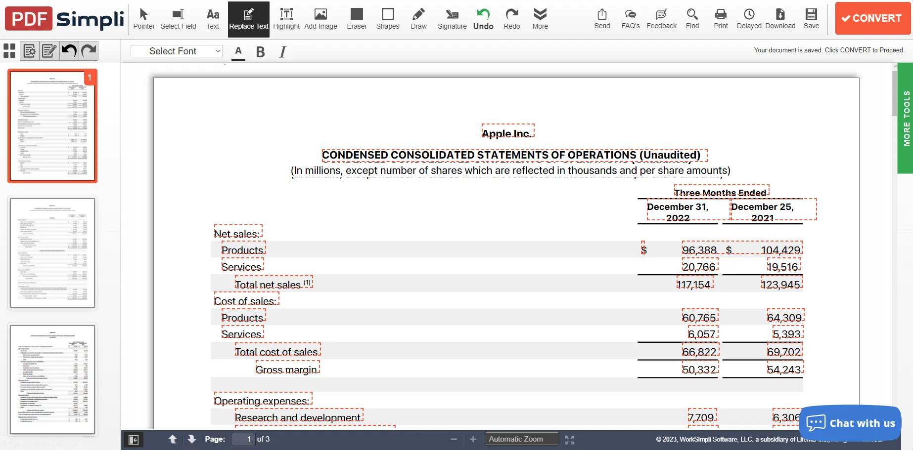 pdfsimpli remplacer le texte