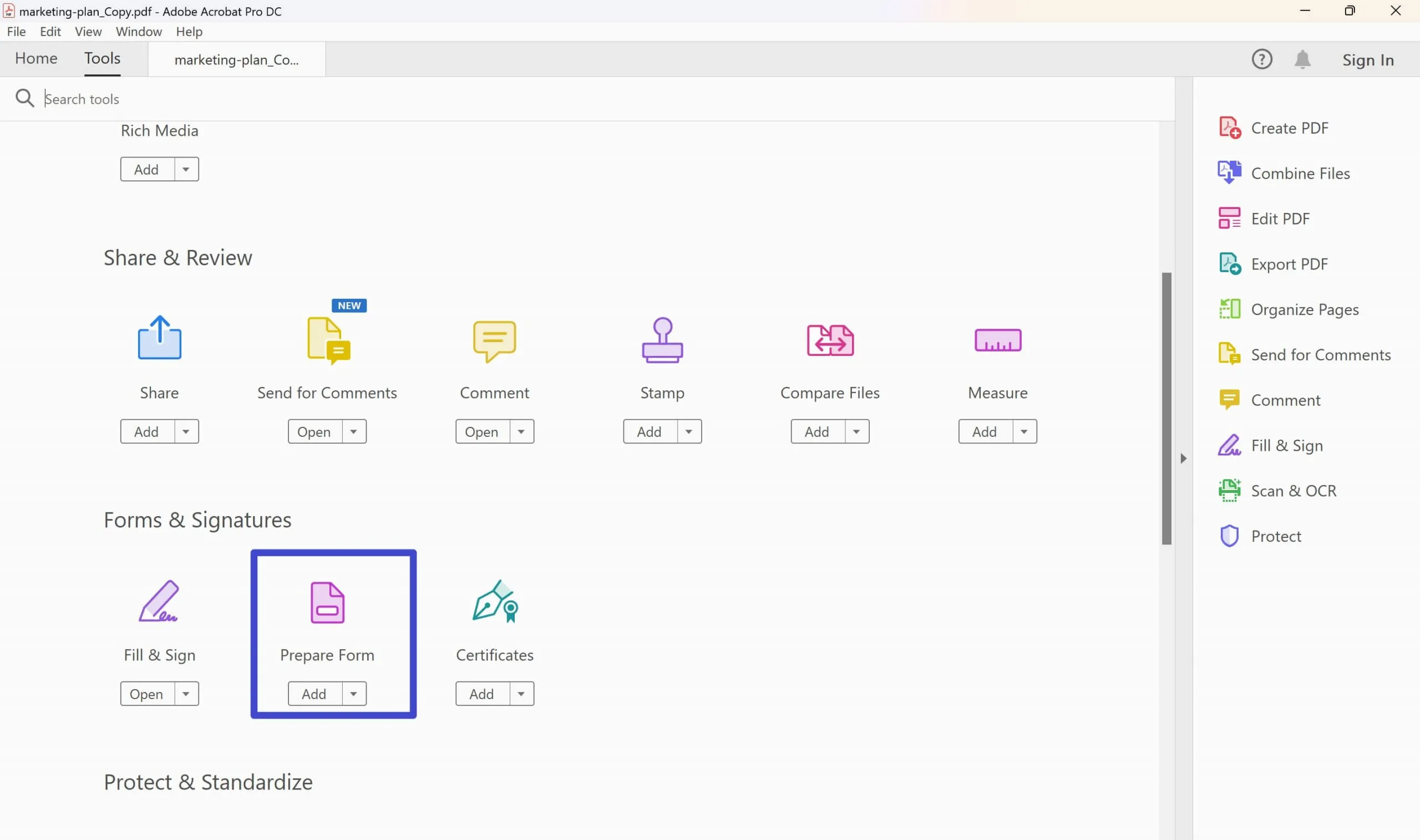 pdf form perform form adobe