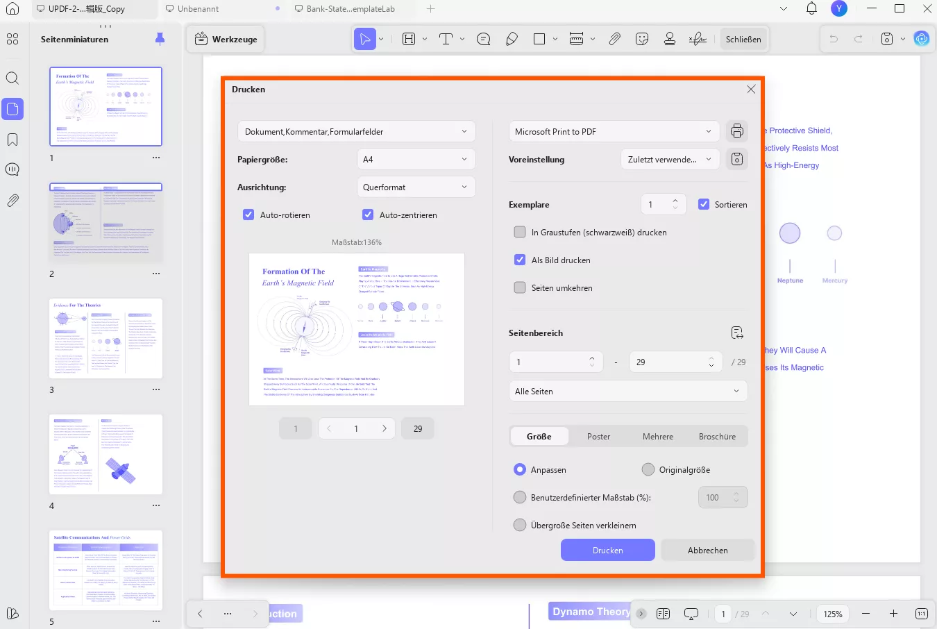 PDF ohne Hintergrunddruck drucken