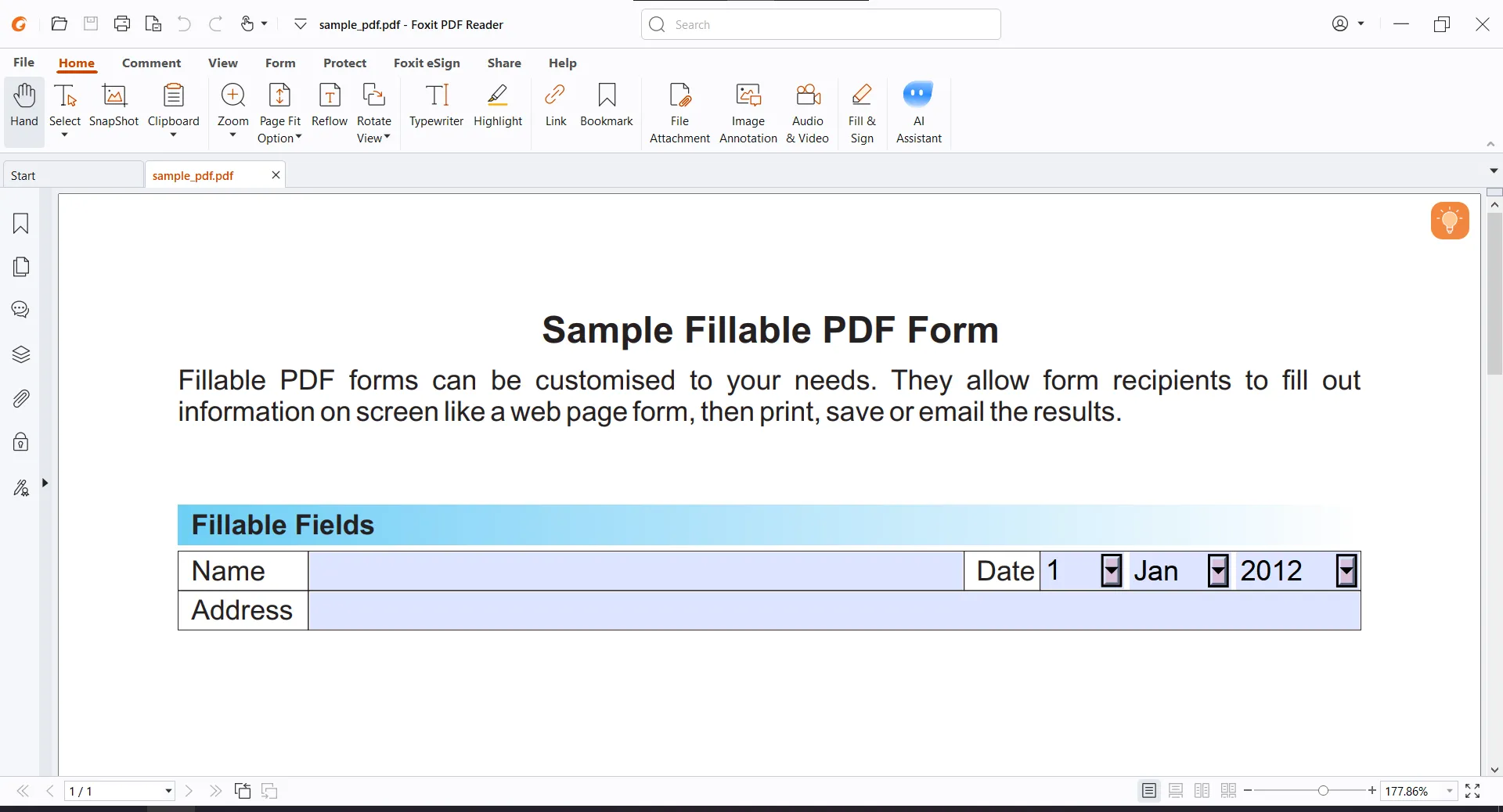 Hoe verwijder ik invulbare velden in een pdf in Foxit?