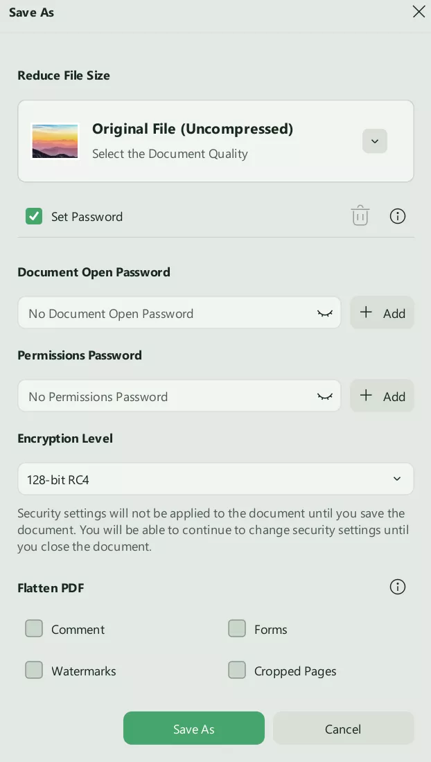 password protect pdf without acrobat encrypt with password