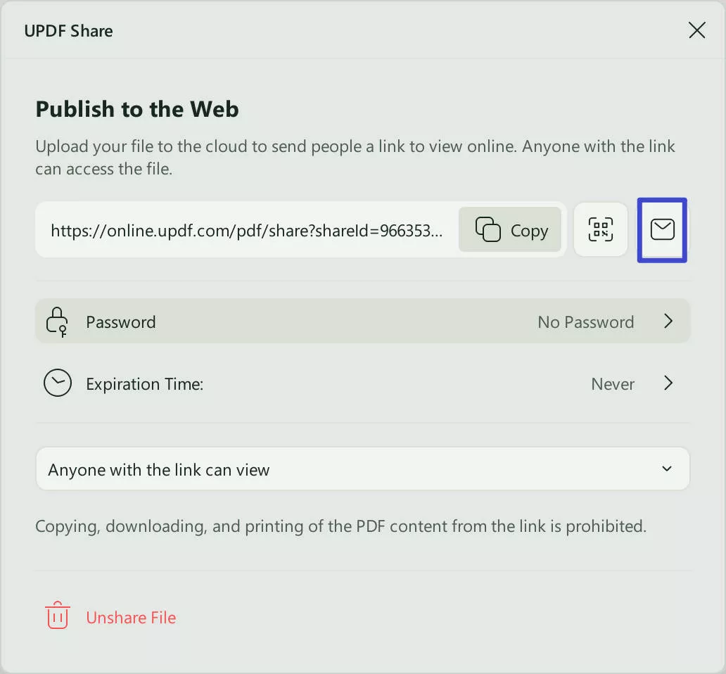 share a pdf with other