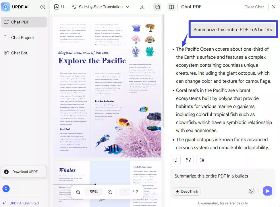 add prompt for results