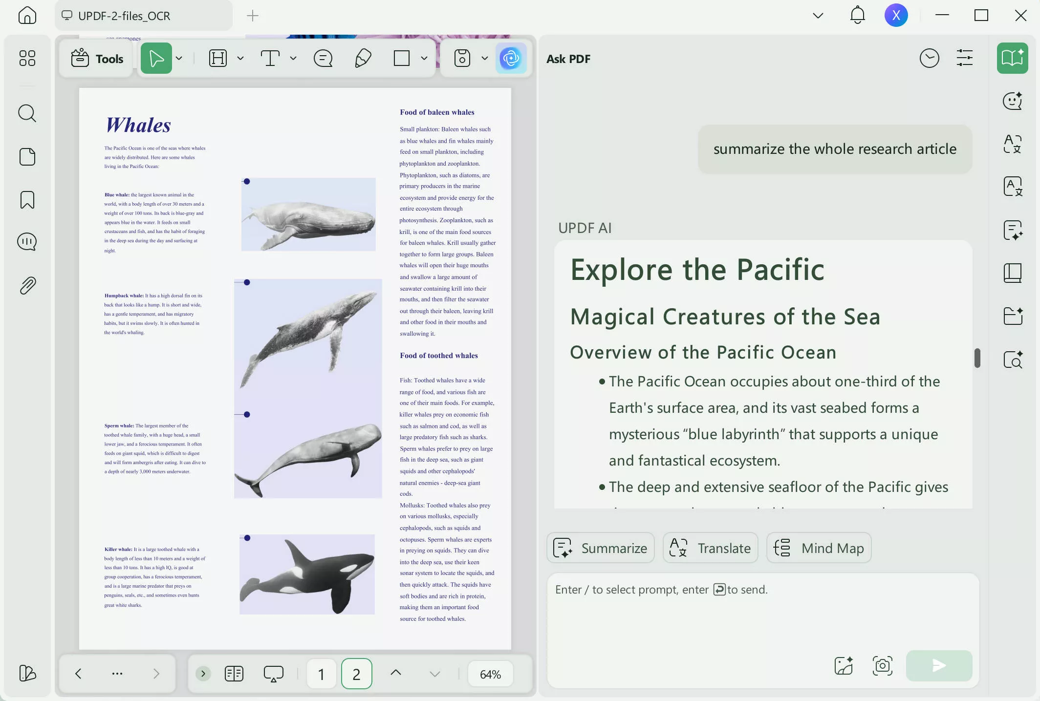 chatdoc summarize updf ai