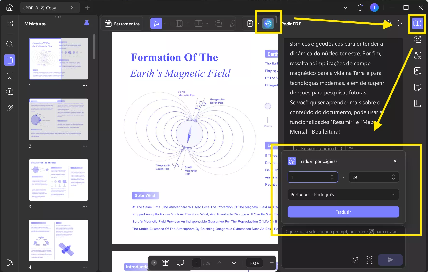 traduzir por páginas