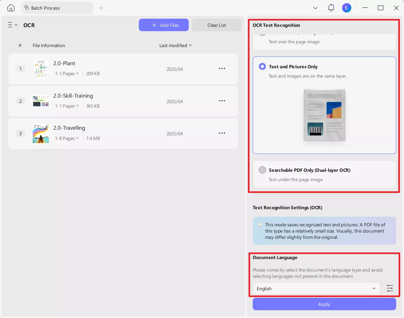 updf ocr scanned pdf