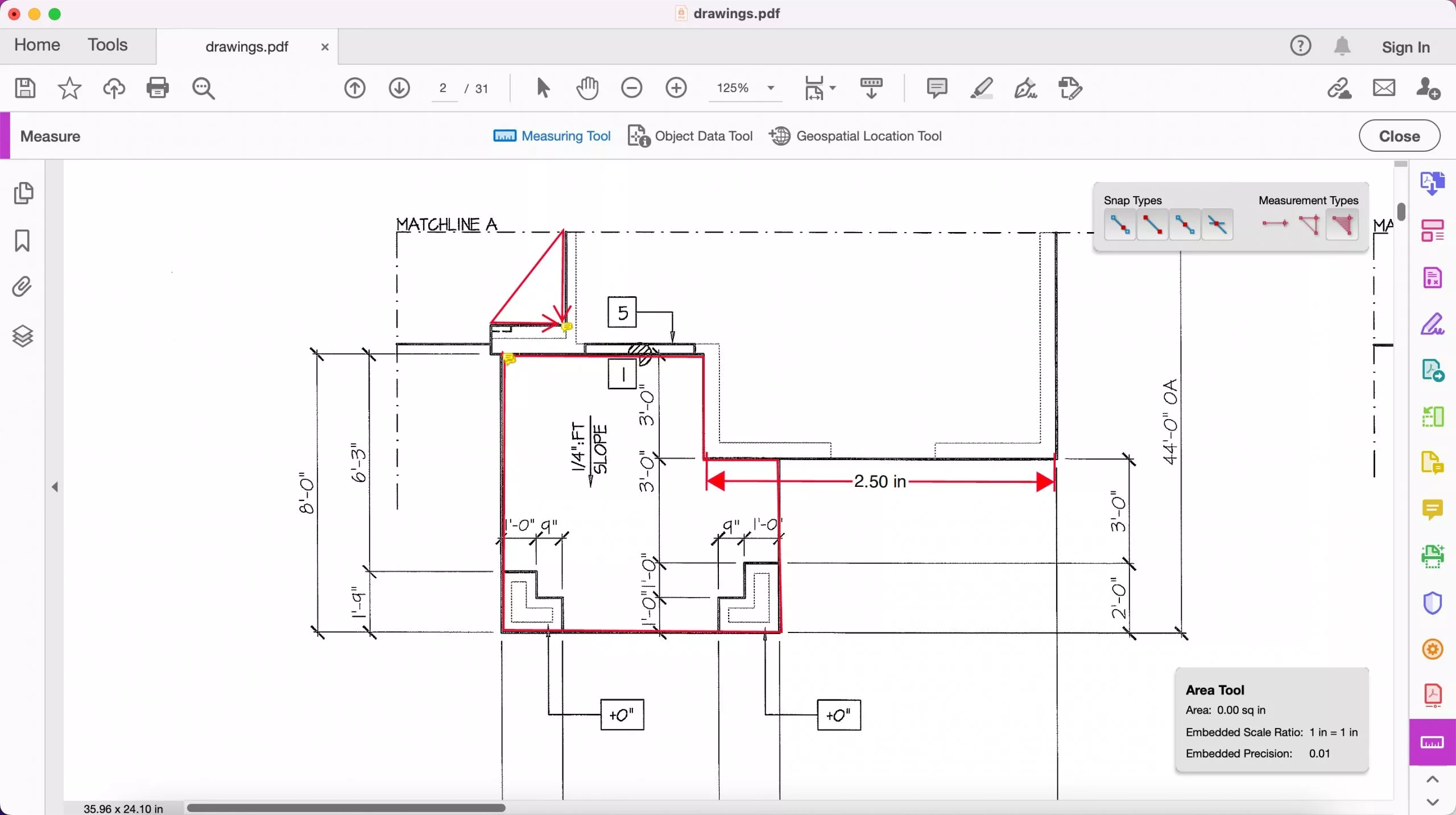 Adobe PDF Measuring Tool