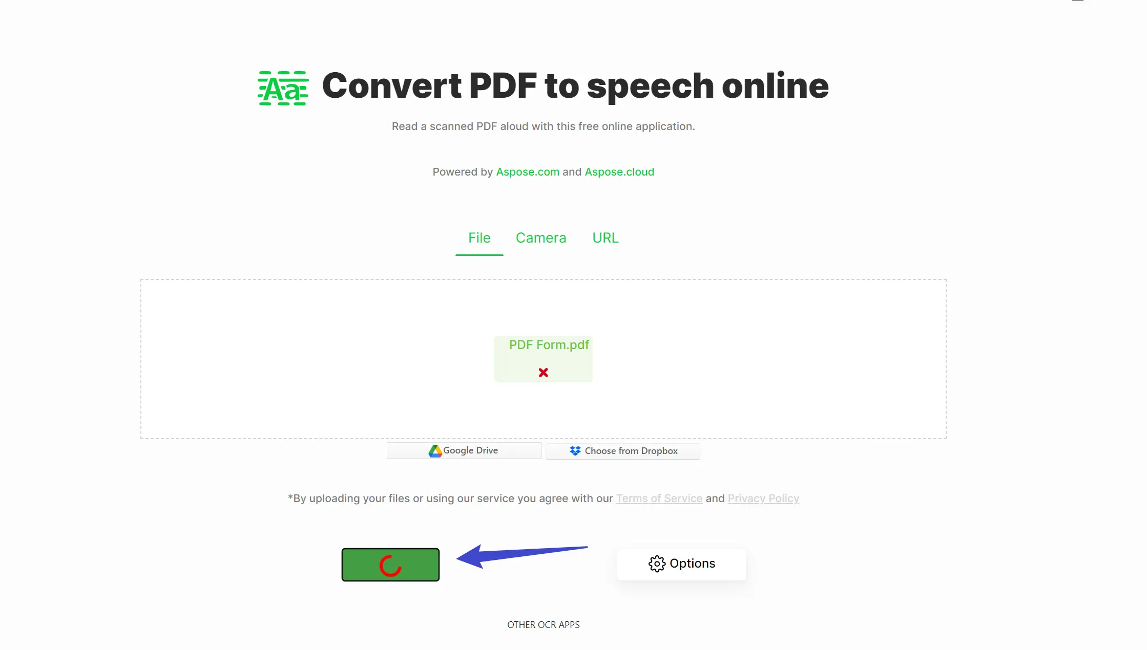 pdf text to speech aspose