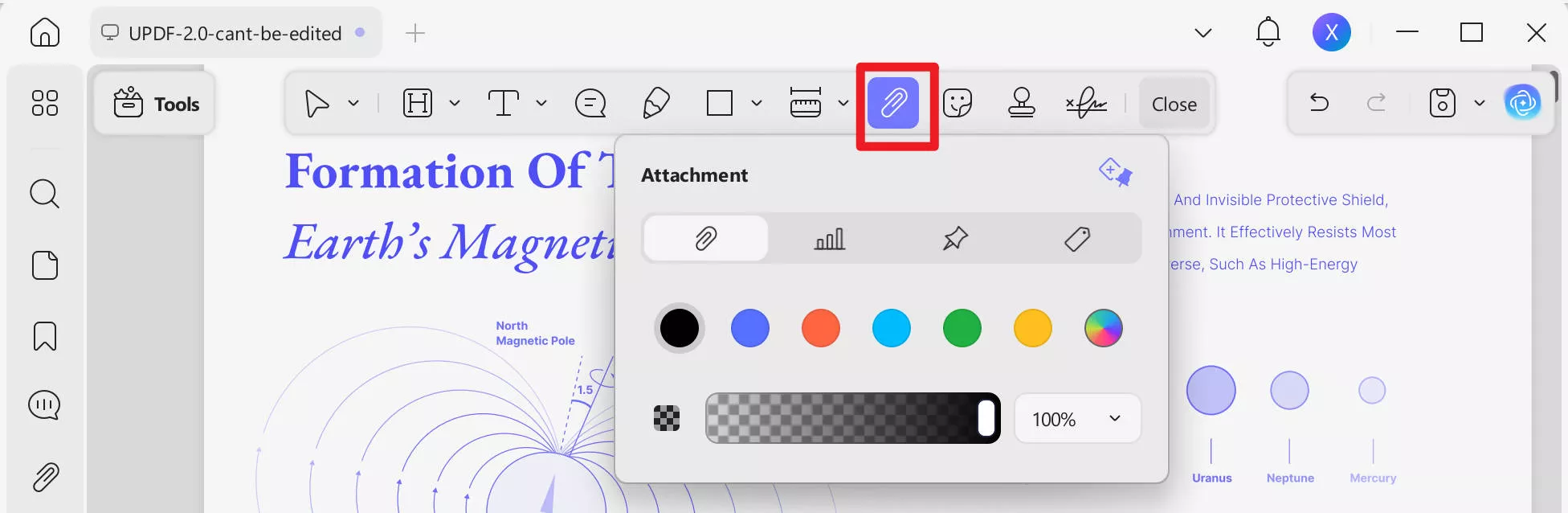 open attached file in pdf updf