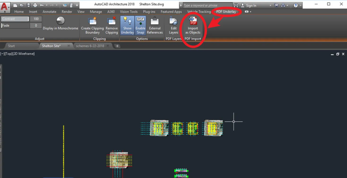 open pdf in autocad