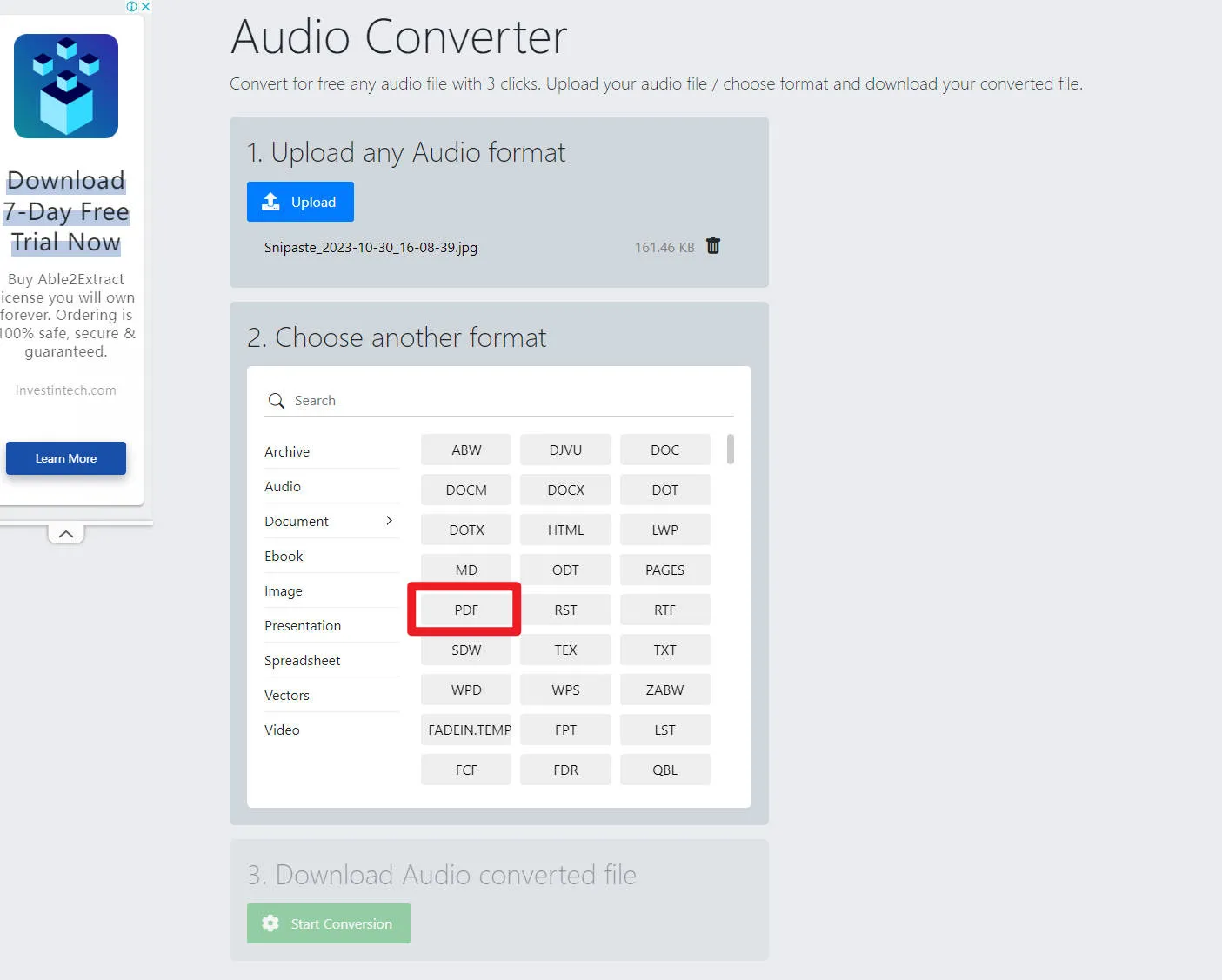 convert mp3 to pdf Converthelper