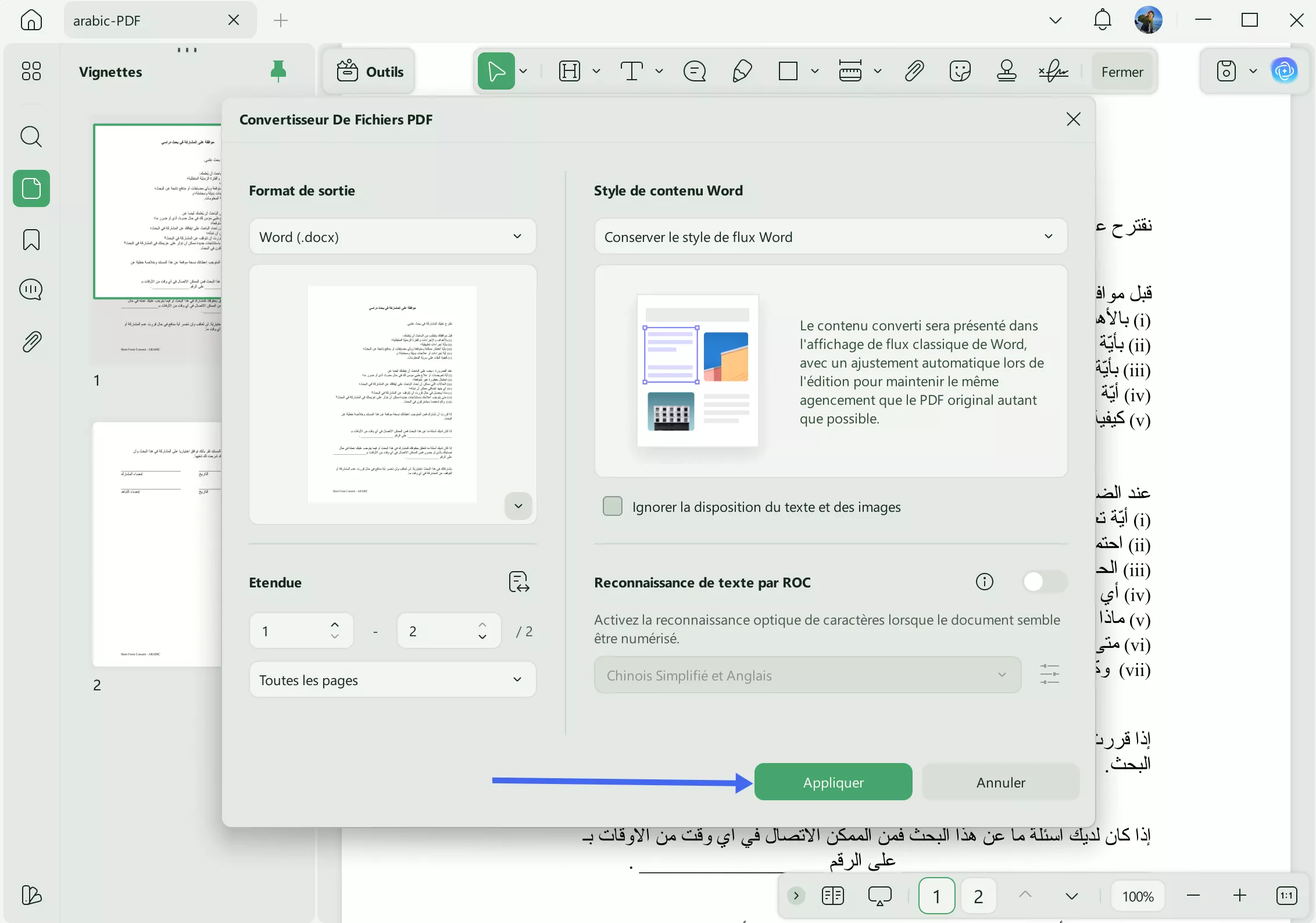 exporter pdf en word