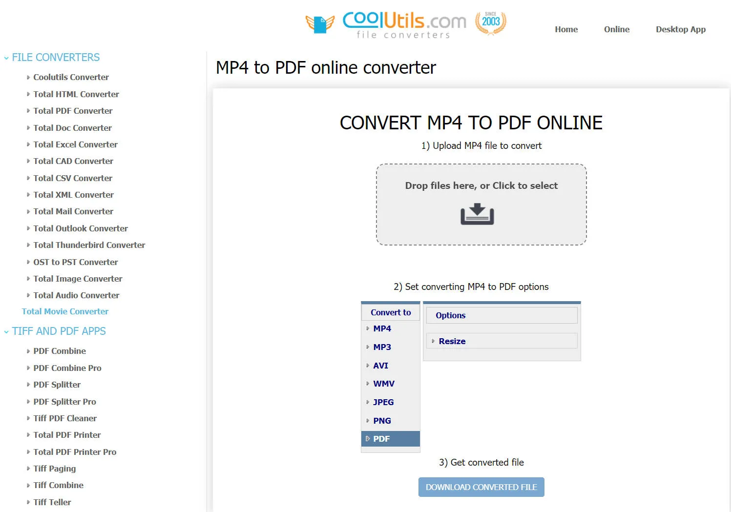 動画をpdfに Coolutils
