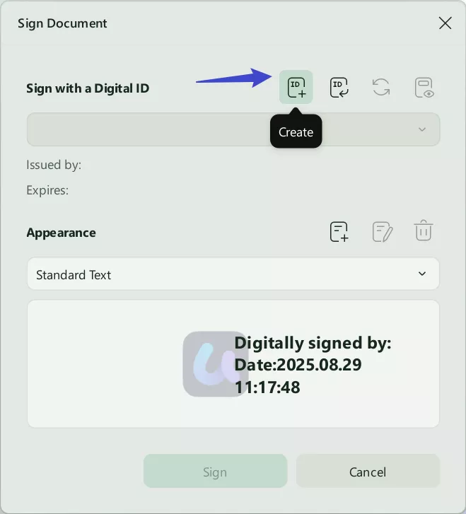 add digital siganture to pdf