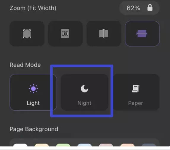 darken PDF on iOS