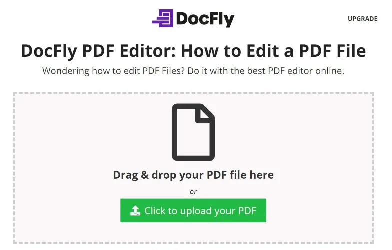 透かしのない無料オンラインPDFエディター docfly